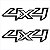Emblema Adesivo 4x4 Ford Ranger 2014 - Imagem 1