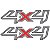 Emblema Adesivo 4x4 Ford Ranger 2017 Par - Imagem 1