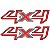 Emblema Adesivo 4x4 Ford Ranger 2017 Par - Imagem 1