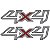 Emblema Adesivo 4x4 Ford Ranger 2017 Par - Imagem 1