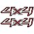 Emblema Adesivo 4x4 Ford Ranger 2017 Par - Imagem 1