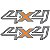Emblema Adesivo 4x4 Ford Ranger 2017 Par - Imagem 1