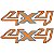 Emblema Adesivo 4x4 Ford Ranger 2017 Par - Imagem 1