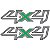 Emblema Adesivo 4x4 Ford Ranger 2017 Par - Imagem 1