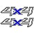 Emblema Adesivo 4x4 Ford Ranger 2017 Par - Imagem 1