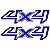 Emblema Adesivo 4x4 Ford Ranger 2017 Par - Imagem 1