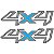 Emblema Adesivo 4x4 Ford Ranger 2017 Par - Imagem 1