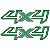 Emblema Adesivo 4x4 Ford Ranger 2017 Par - Imagem 1