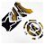 2 Adesivos Moto Honda Cb250 Bocal E Tanque Resinado Dourado - Imagem 3