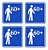 4 Adesivos Idoso 60+ Para Vidro Interno Do Carro 10x10 Azul - Imagem 3