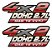 Adesivo 4x2 Hilux 2009/2012 Dohc Gasolina 16 Vvt-i Genérico - Imagem 1