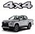 Adesivo 4x4 Mitsubishi L200 Sport Resinado Aço Escovado - Imagem 1