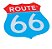 Adesivo Azul Route 66 Emblema Decorativo Resinado - Imagem 2