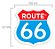 Adesivo Azul Route 66 Emblema Decorativo Resinado - Imagem 3