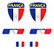 Adesivo Bandeira França Emblema Escudo Placa Coluna Resinado - Imagem 4