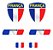 Adesivo Bandeira França Emblema Escudo Placa Coluna Resinado - Imagem 1