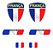 Adesivo Bandeira França Emblema Escudo Placa Coluna Resinado - Imagem 1