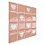 Pastilha Adesiva Coração Rose Kit 4 Placas Adesivo 3M - Imagem 3