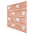 Pastilha Adesiva Coração Rose Kit 4 Placas Adesivo 3M - Imagem 4