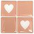 Pastilha Adesiva Coração Rose Kit 4 Placas Adesivo 3M - Imagem 2