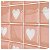 Pastilha Adesiva Coração Rose Kit 4 Placas Adesivo 3M - Imagem 5