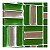 Pastilha Adesiva Baguete Cromada Verde Kit 4 Placas Adesivo 3M - Imagem 2