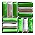 Pastilha Adesiva Baguete Cromada Verde Kit 4 Placas Adesivo 3M - Imagem 7