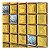 Pastilha Adesiva Espelhada Ouro Kit 4 Placas Adesivo 3M - Imagem 1