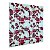 Pastilha Adesiva Flor Rosa Fundo Azul Kit 4 placas Adesivo 3M - Imagem 3