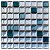 Pastilha Adesiva Mini Glass Azul Kit 4 Placas Adesivo 3M - Imagem 1
