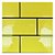 Pastilha Adesiva Resinada Metro Yellow Rejunte Preto - Imagem 2