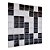 Pastilha Adesiva Resinada Quadradinha Branco e Preto Kit 4 Placas Adesivo 3 M - Imagem 3