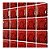 Pastilha Adesiva Resinada Vermelho Mesclado Kit 4 Placas Adesivo 3 M - Imagem 10