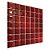 Pastilha Adesiva Resinada Vermelho Mesclado Kit 4 Placas Adesivo 3 M - Imagem 3