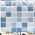 Pastilha Adesiva Resinada Mosaico Azul Kit 52 Placas Adesivo 3 M - Imagem 5