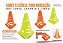 Cone De Marcacao Com 10 Cones Prottector Treino - Imagem 2