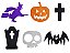 kit decoração halloween eva 6 modelos - Imagem 1