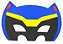 Máscara fantasia Power Rangers Dino AZUL e.v.a  1 unidade. - Imagem 1