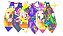 Gargantilha pet sublimada CARNAVAL mista cetim - Imagem 1
