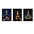 03 Quadros Decorativo Torre Eiffel A3 Moldura em Madeira(T3) - Imagem 3