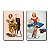 Kit Quadros 02Pçs Placas MDF 21x30cm Pin-Up Decoração Casa - Imagem 1