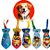 Kit 30 Gravatinhas Dia dos Pais EVA Pet Shop Cão e Gato P - Imagem 1