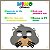Kit 05 Máscaras Fantasia Infantil Animais da Floresta Castor - Imagem 3