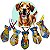 Kit 10 Gravatas Tam G Pet EVA Ursinho Personagens Cão e Gato - Imagem 7