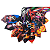 10 Gravata G pet halloween estampada cetim cão gato 1 - Imagem 1