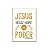 Kit 3 Placas MDF Frases Jesus Nesse Nome Tem Poder FE14 - Imagem 6