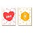 Kit com 02 Placas MDF Amor e Fé Decoração Parede Tam A4 AR1 - Imagem 1