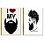 Kit 2 Placas Decorativa Barbearia MDF I Love my Beard BR31 - Imagem 1