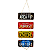 KIT 4 Placas Decorativa MDF Placa Carro com Corda Sisal - Imagem 1