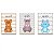 Kit 5 Placas MDF Infantil Bichinhos Gentil Forte Feliz A4 - Imagem 5